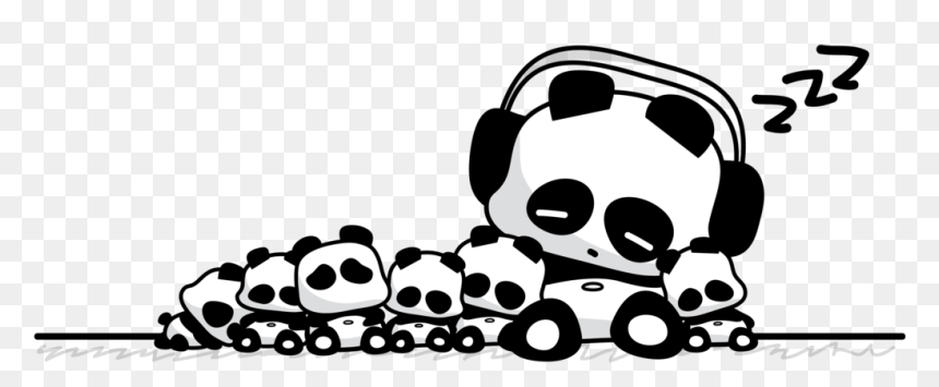 Transparent Snoopy Sleeping Png - Sleeping Pandas Clipart, Png Download - sleeping png
