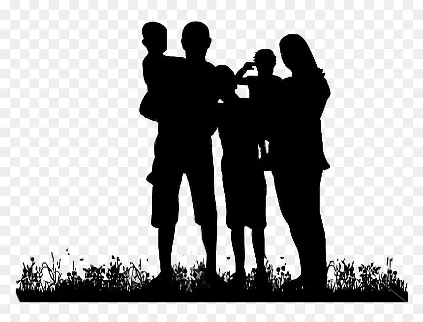 Sign In To Save It To Your Collection - Family With Three Childrens, HD Png Download - family silhouette png