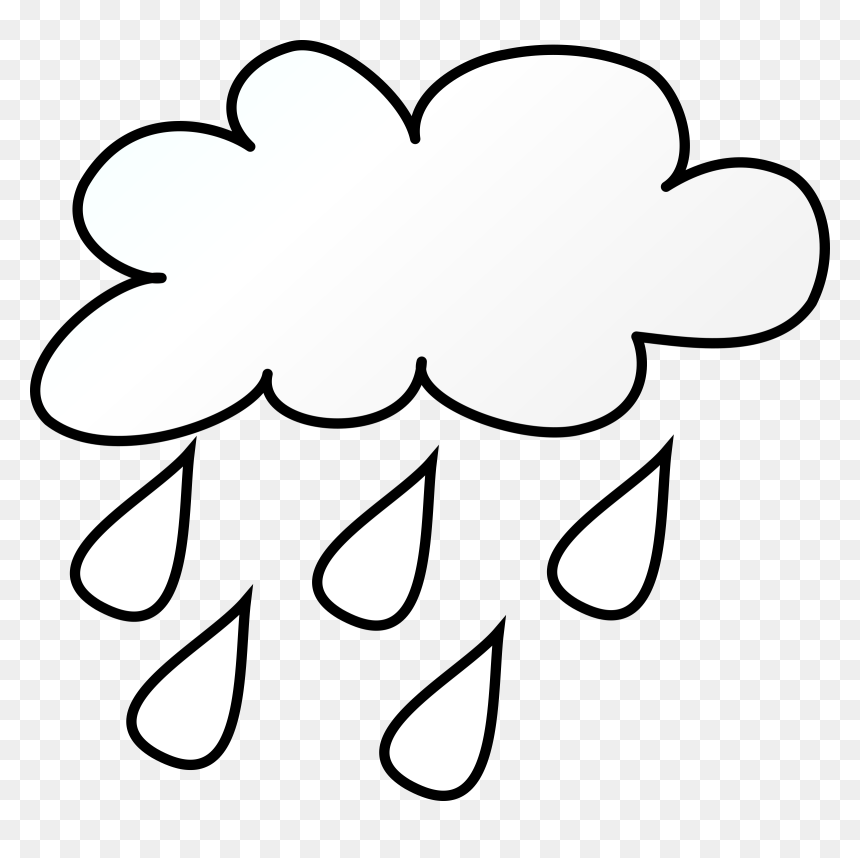 Heart Raindrops Svg Clip Arts - Rainy Weather Clip Art, HD Png Download - raindrops png