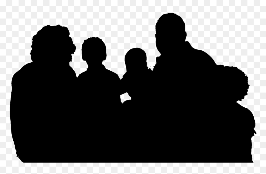 Transparent Family Clipart - People Watching Tv Silhouette, HD Png Download - family silhouette png