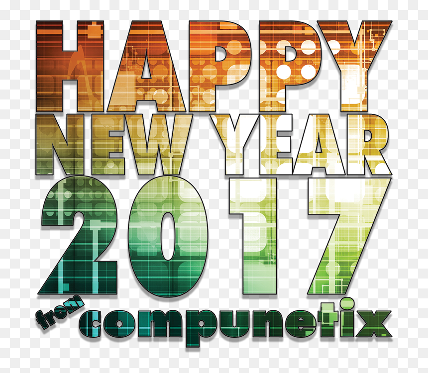 Happy New Year From Compunetix - Graphic Design, HD Png Download - happy new year 2017 png