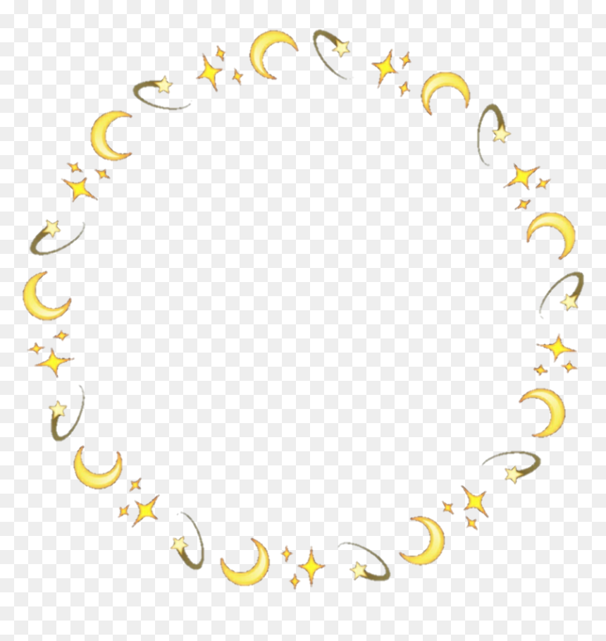 Stars Star Moon Emoji Crown Sparkle Edit Cute Kawaii - Star And Moon Edit, HD Png Download - kawaii face png