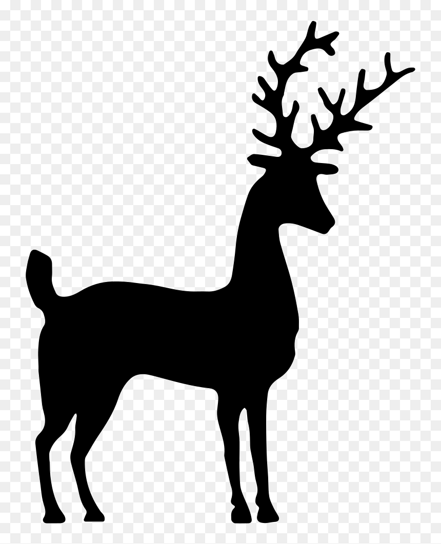 Deer Silhouette - Icono De Ciervo, HD Png Download - deer head silhouette png