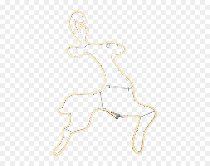 Silhouette Neoled - Deer, HD Png Download - christmas light png