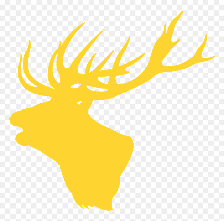 Antler, HD Png Download - deer head silhouette png