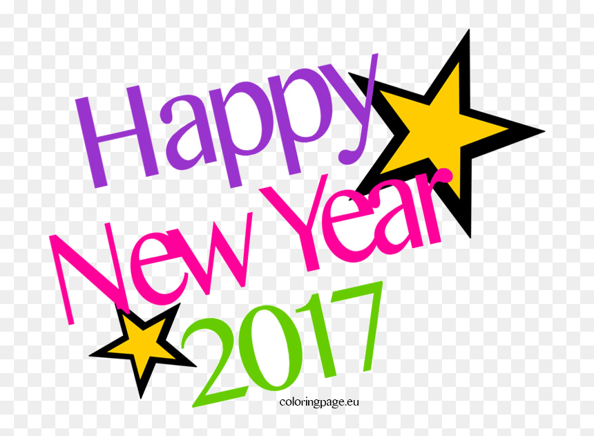 Free Happy New Year 2017 Clipart Image Transparent, HD Png Download - happy new year 2017 png