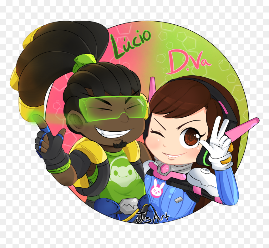 Lucio And D - Overwatch Dva X Lucio, HD Png Download - lucio png