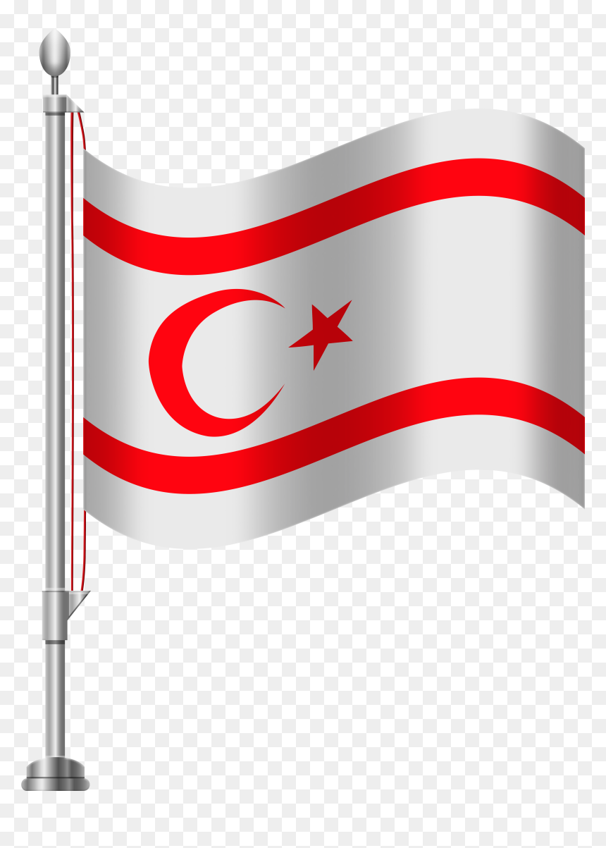 Northern Cyprus Flag Png Clip Art, Transparent Png - red flag png