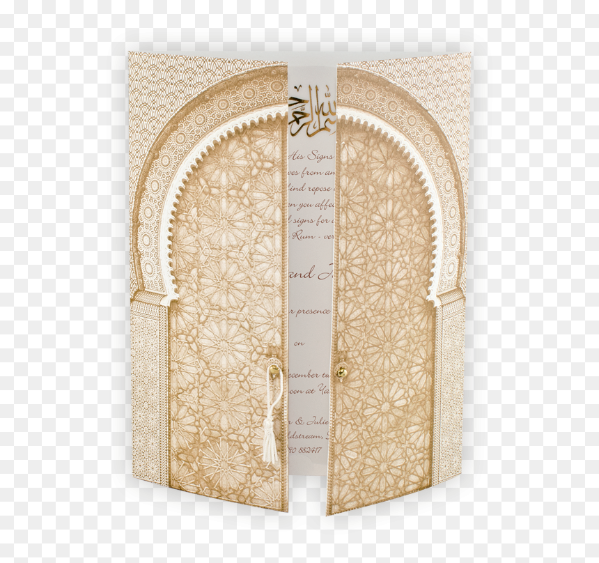 Muslim & Indian Wedding Invitation Oriental Gate Camel - Palau Reial De Fes, HD Png Download - indian wedding png images