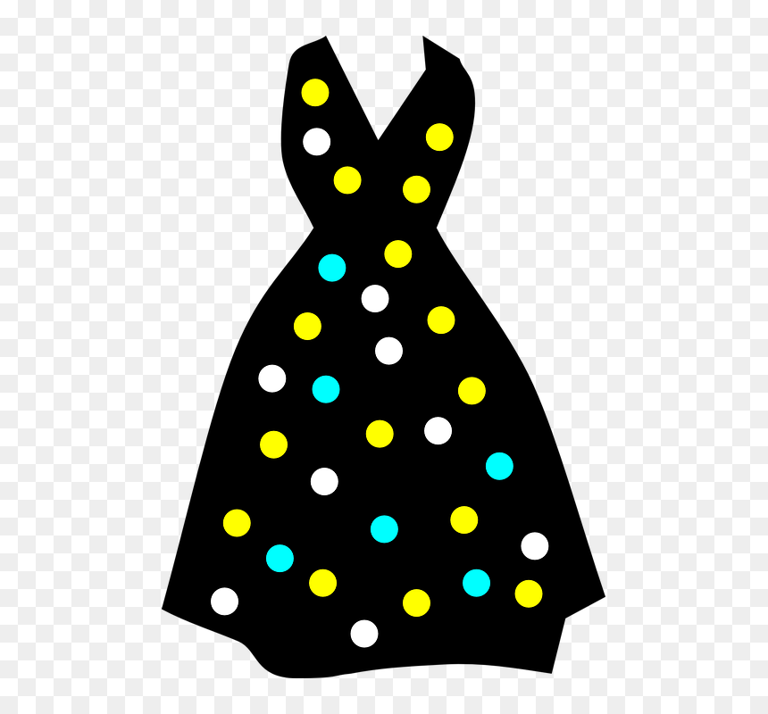 Vestido Desenho Png, Transparent Png - polka dot png