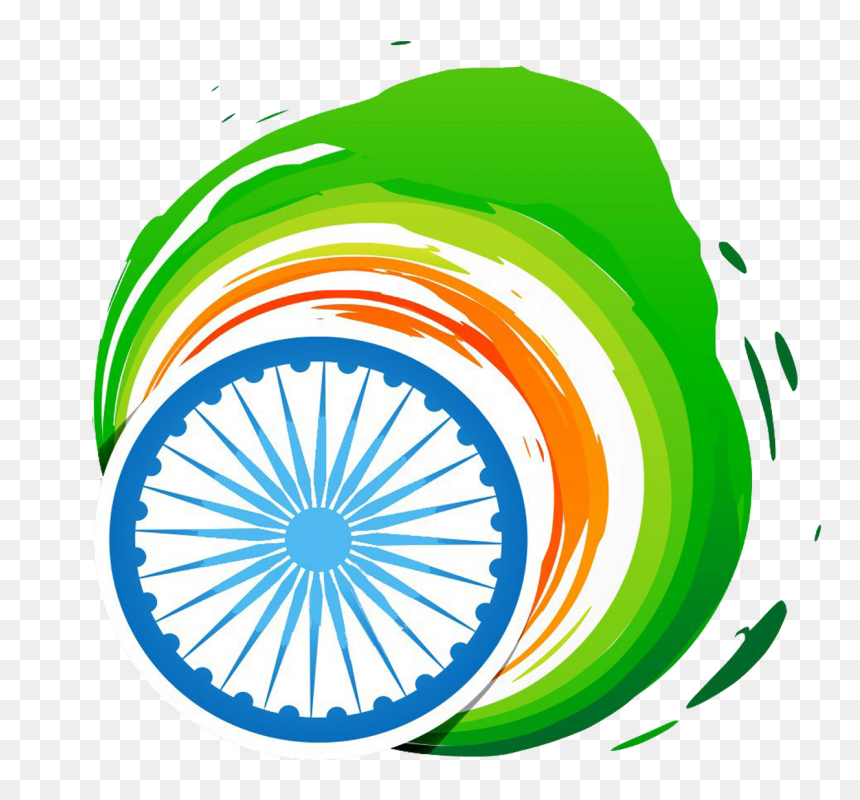 Stylish Indian Flag Png, Transparent Png - indian flag chakra png