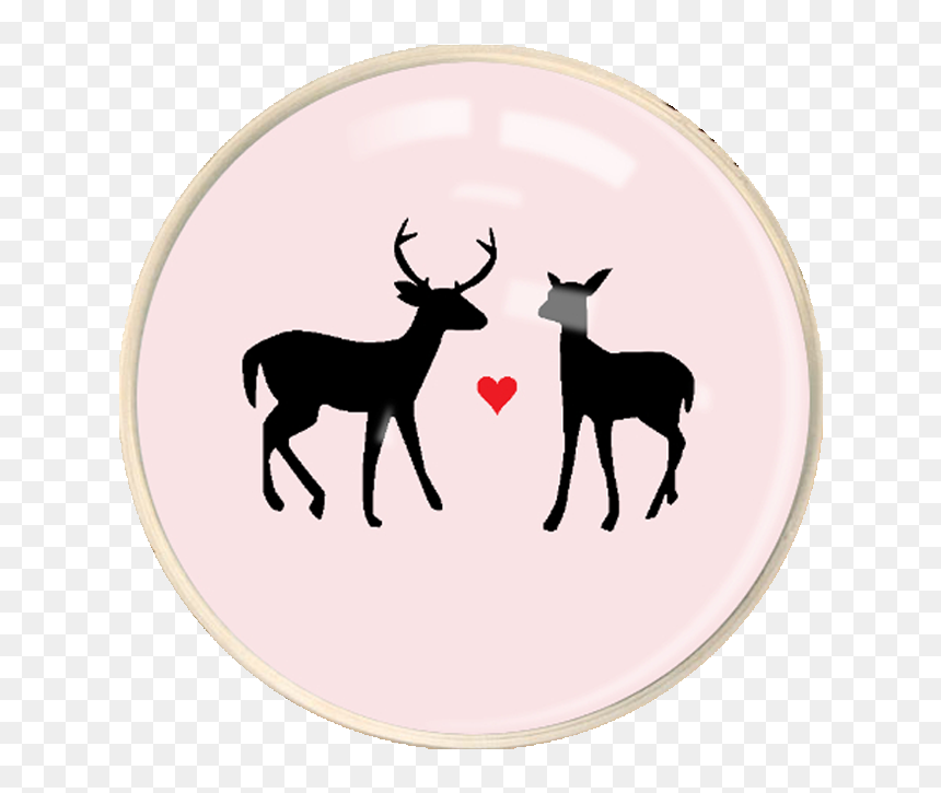 My Dearest Paperweight - Reindeer, HD Png Download - deer head silhouette png