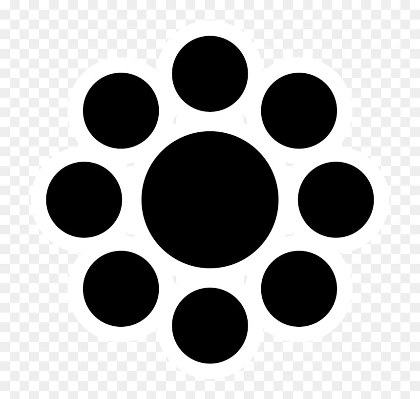 Paw,blackandwhite,polka Dot - Gestalt Principles Of Contrast, HD Png Download - polka dot png