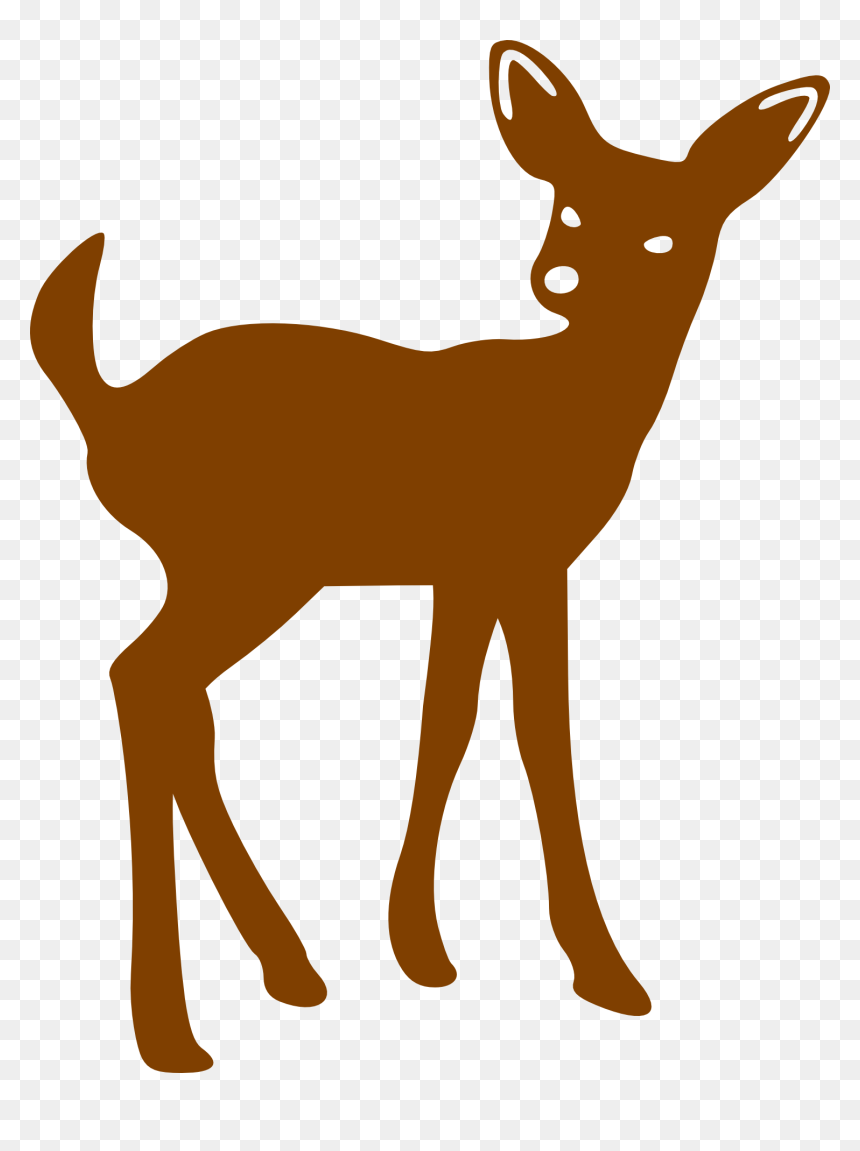 Deer Face Silhouette - Baby Deer Silhouette Clip Art, HD Png Download - deer head silhouette png