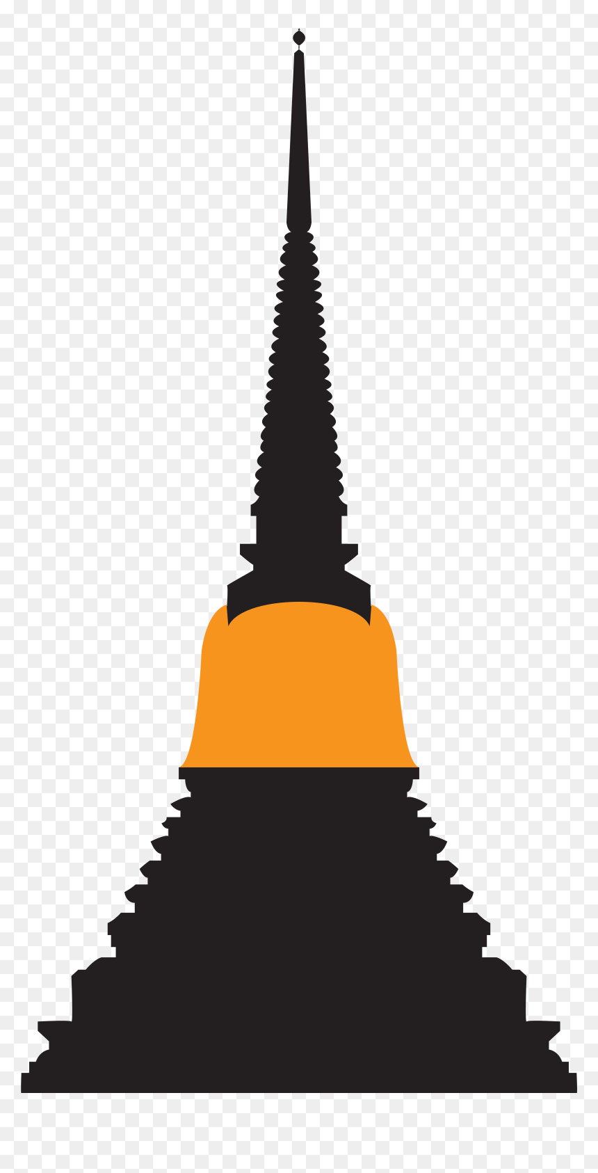 Buddha Temple Png Clip Art - Graphic Buddha And Temple, Transparent Png - gopuram png