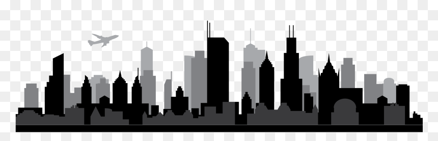 Chicago Png Transparent Image - Chicago Skyline Silhouette Png, Png Download - chicago png