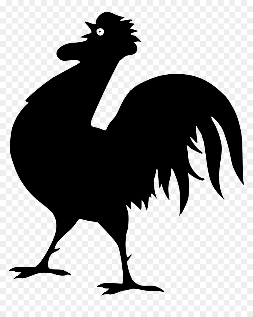 Chicken Silhouette Rooster Broiler - Chicken Silhouette Clip Art, HD Png Download - broiler chicken png