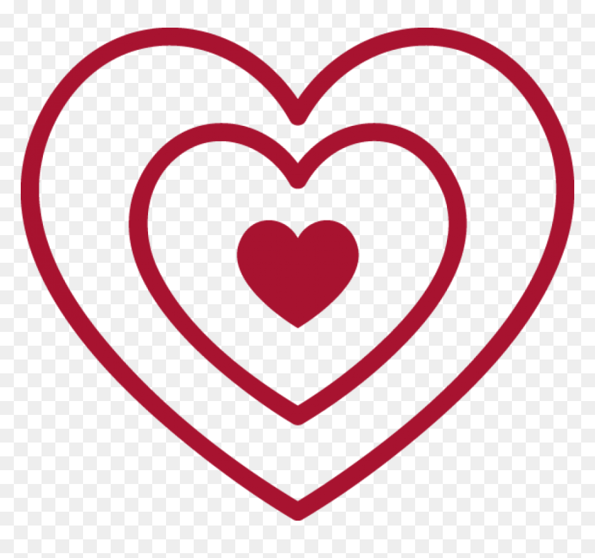 Red Heart Outline Png Image - Heart Outline Png, Transparent Png - outline png