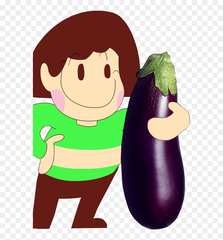 Pooooop By Popperremix - Chara X Eggplant, HD Png Download - brinjal png
