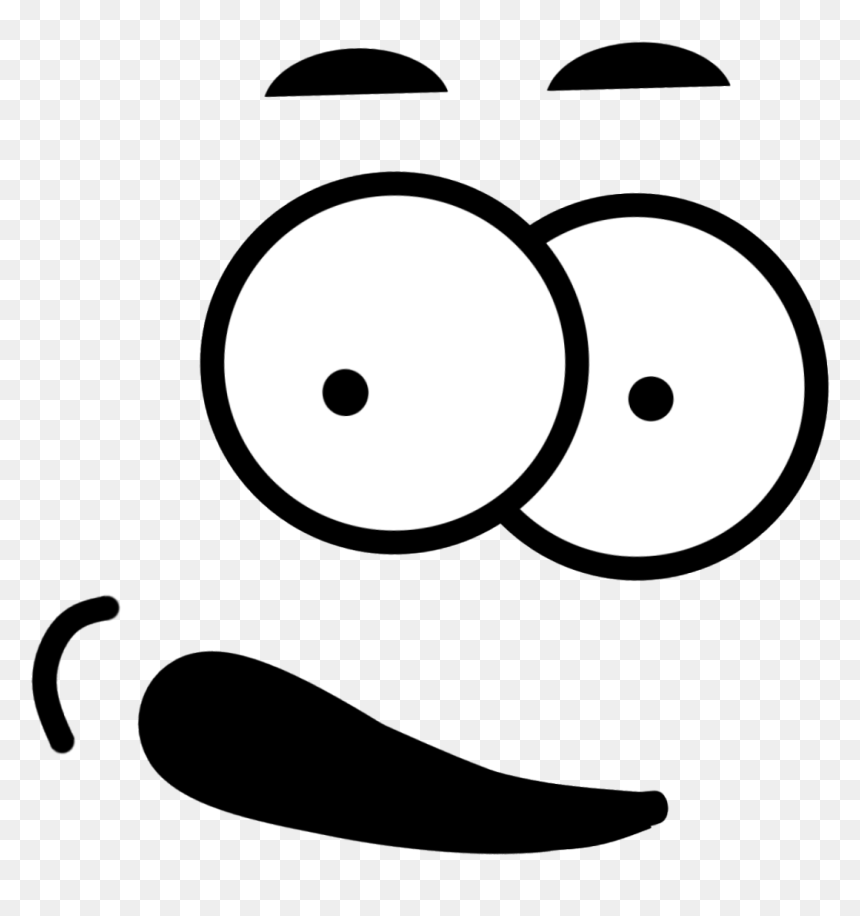 Cute Outline Face Art Emoji Transparent Png, Png Download - outline png