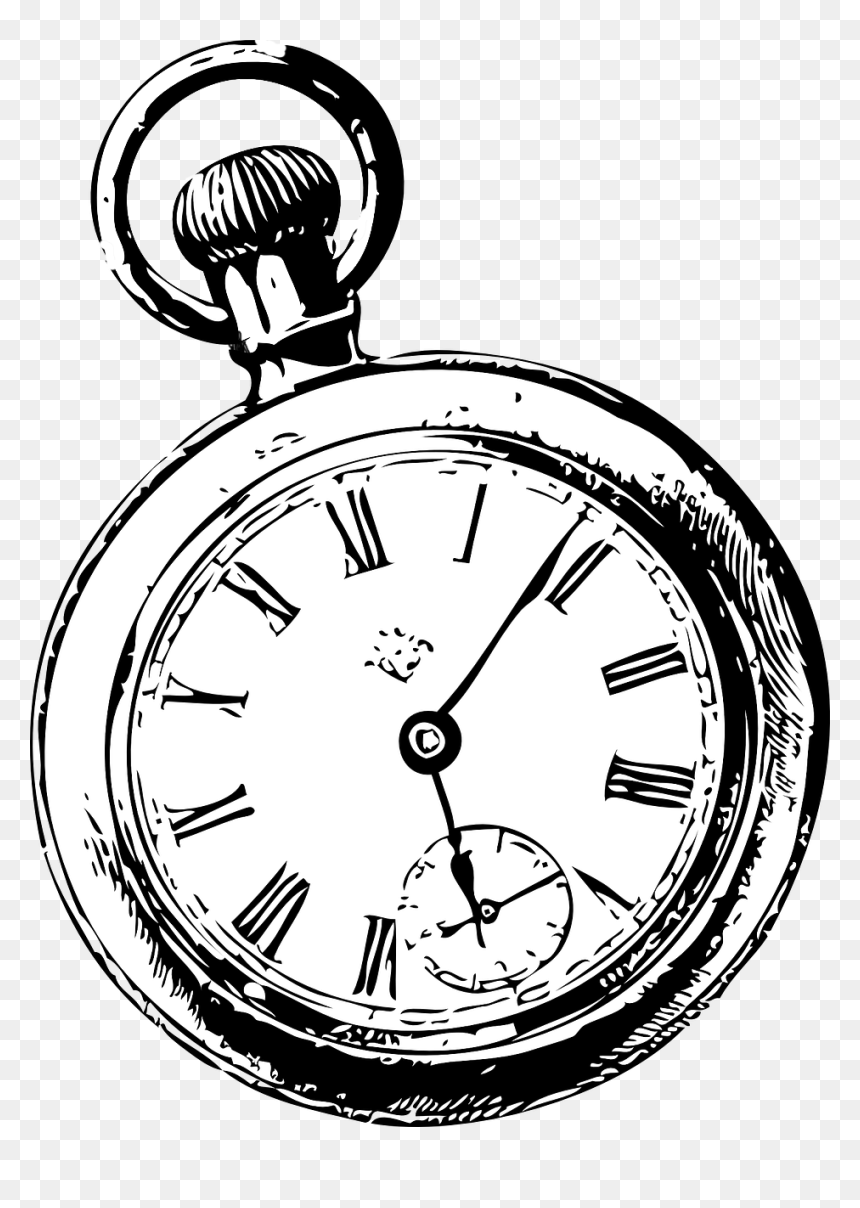 Pocket Drawing Clip Art - Pocket Watch Clipart Png, Transparent Png - pocket watch png