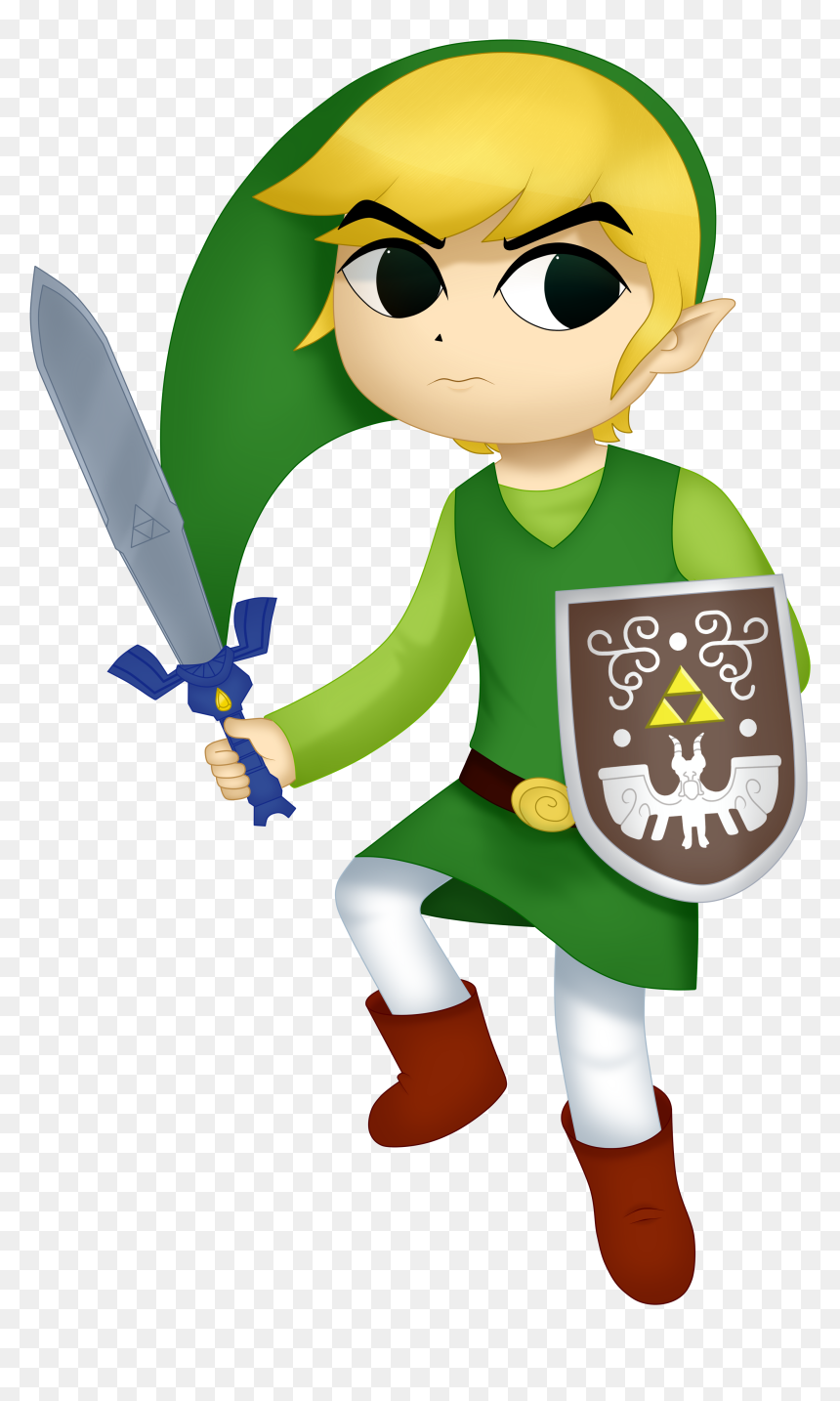 Full Size Of How To Draw Cartoon Girl Toon Link Nintendo - Cartoon, HD Png Download - toon link png