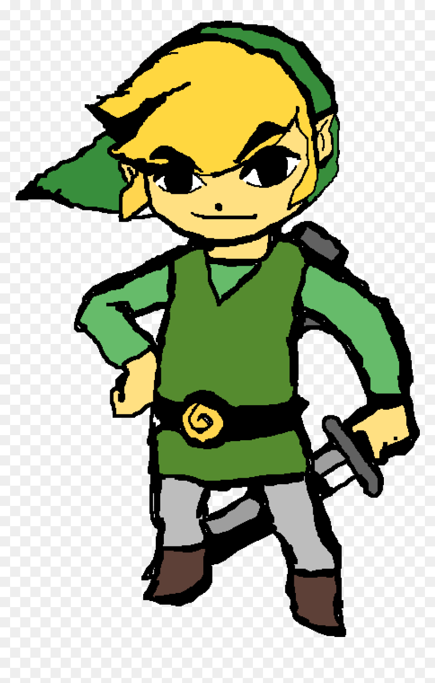 Link Zelda Wind Waker, HD Png Download - toon link png