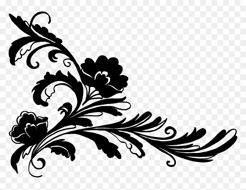 Corner Floral Clip Art, HD Png Download - photography vector png