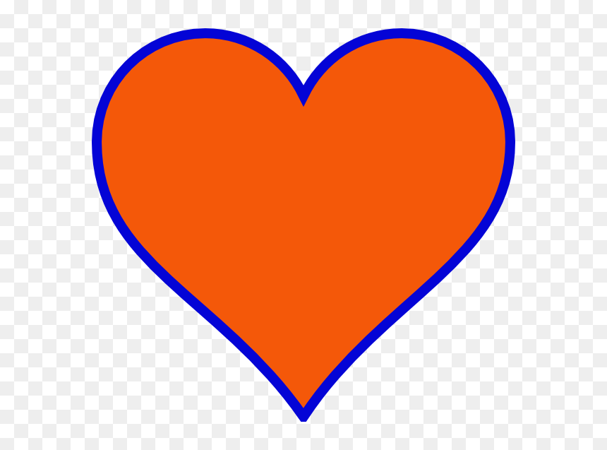 Orange And Blue Hearts, HD Png Download - small heart png
