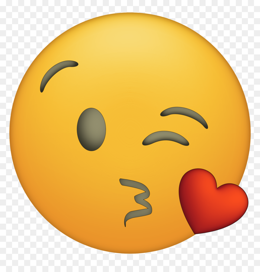 Kissy Face Emoji Transparent, HD Png Download - photo heart booth png