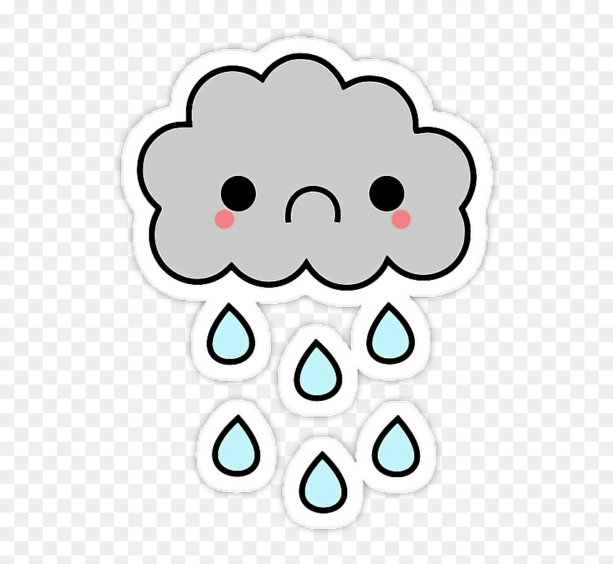 Sad Rain Cloud Clipart, HD Png Download - nuves png