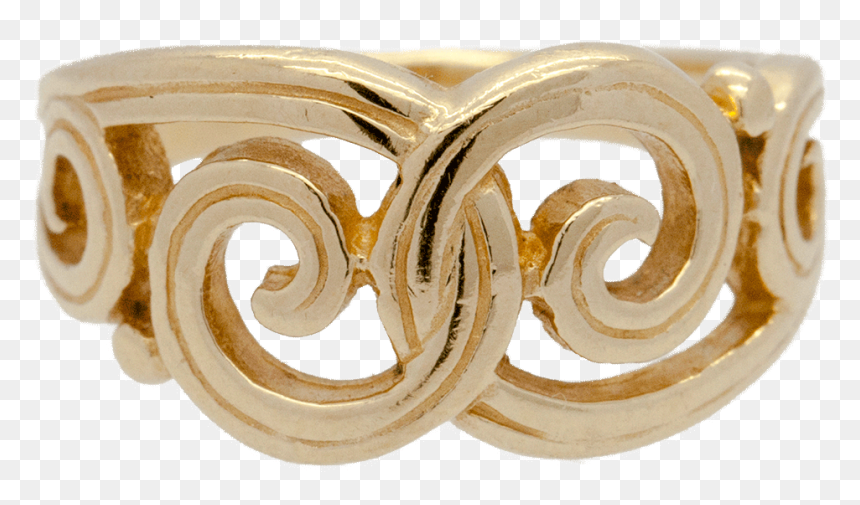 James Avery Gentle Wave Gold Ring, HD Png Download - gold swirl png