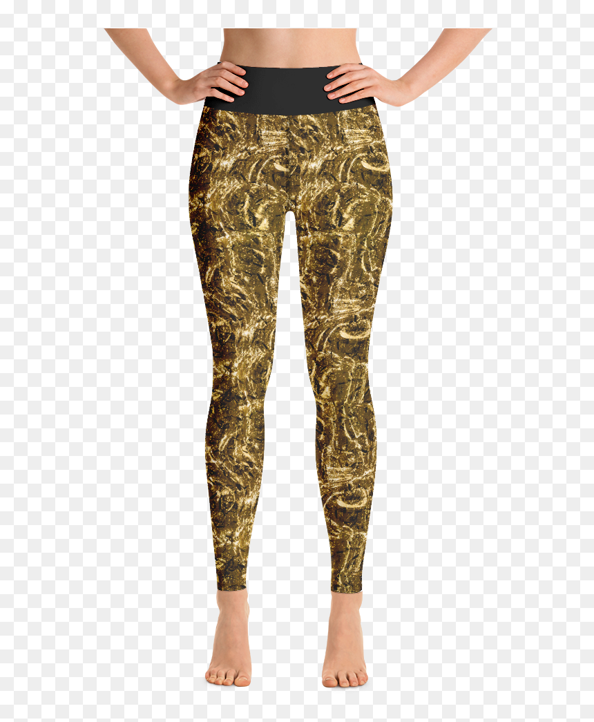 Leggings, HD Png Download - gold swirl png