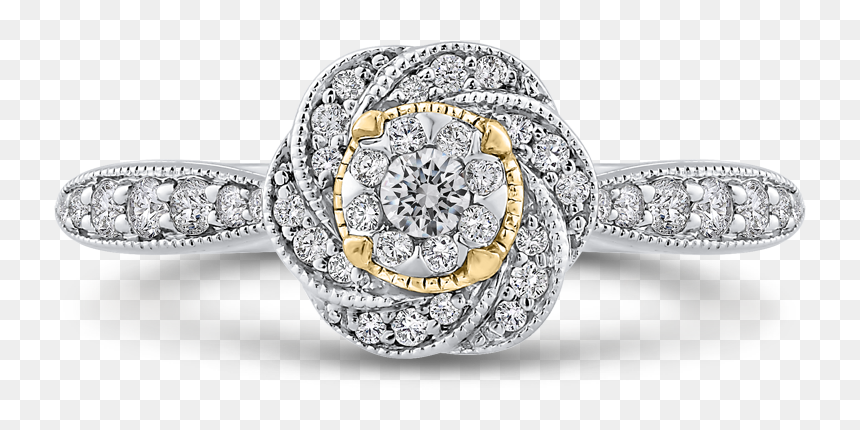 Pre-engagement Ring, HD Png Download - gold swirl png