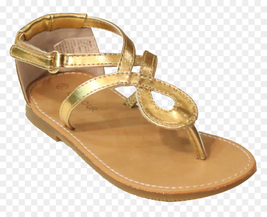 Ladies Sandal Png, Transparent Png - gold swirl png