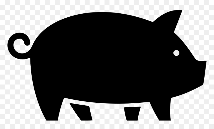 Pig White Icon Png, Transparent Png - pork png