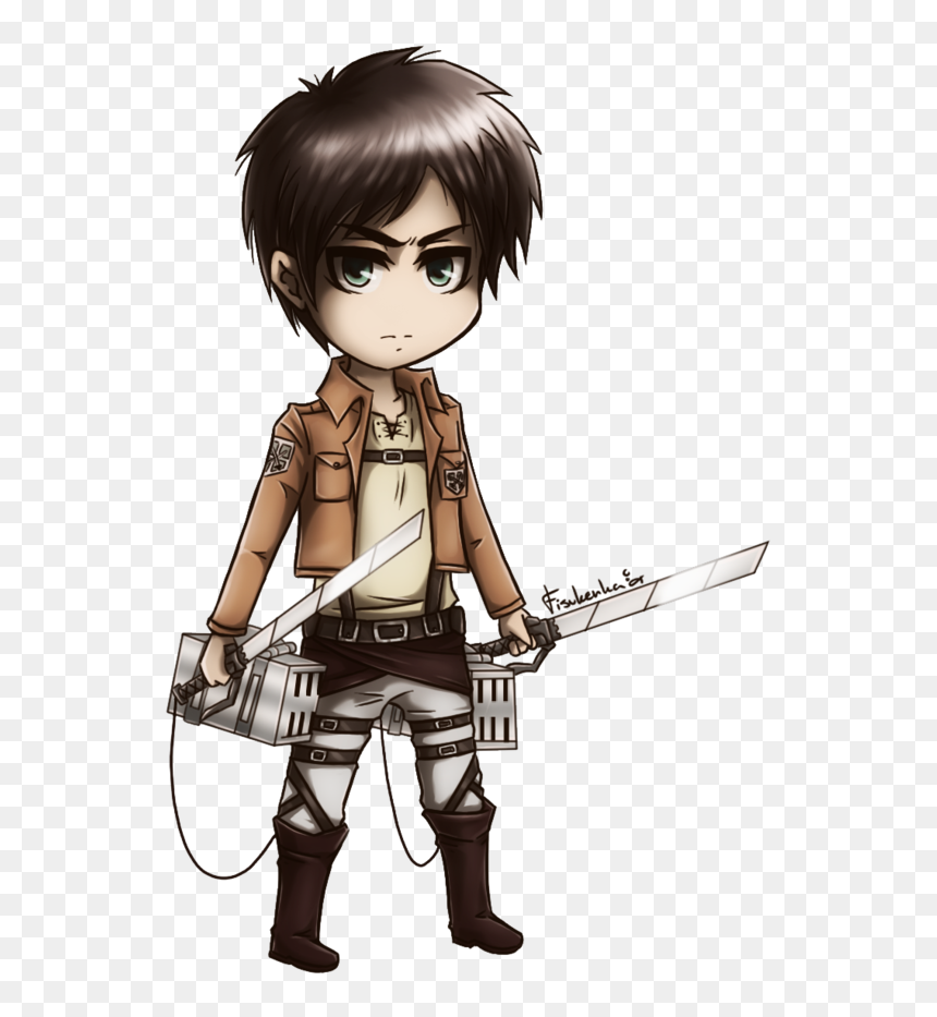 Eren Cartoon, HD Png Download - eren jaeger png