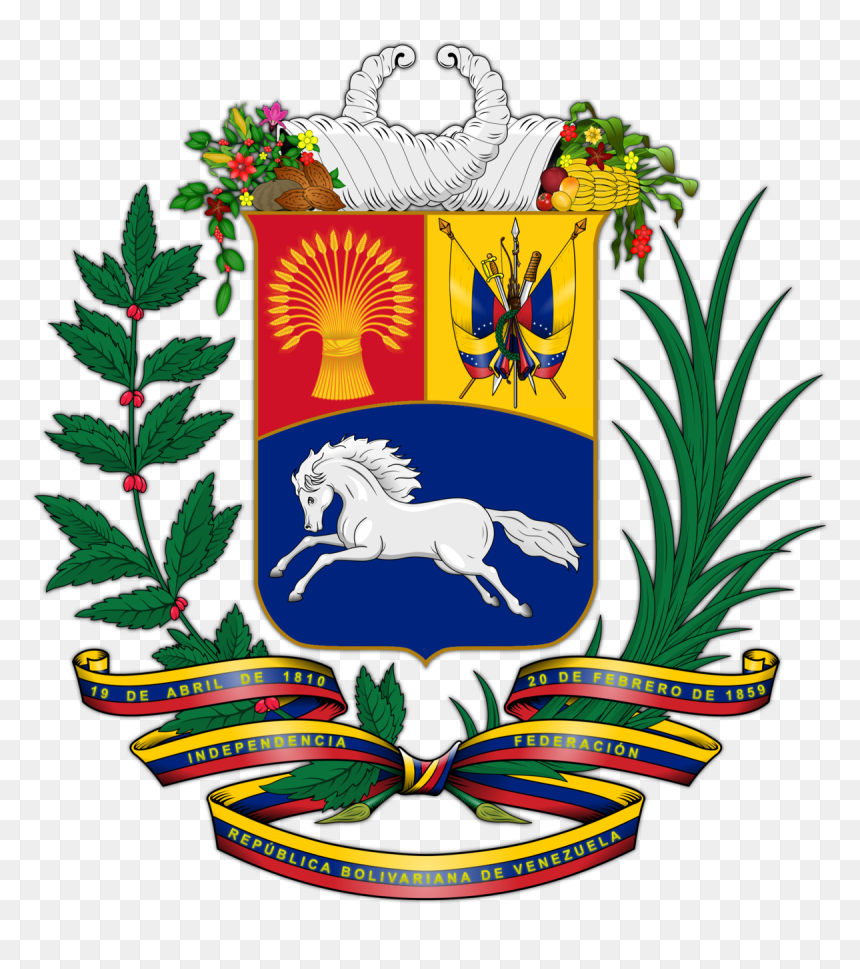Coat Of Arms Venezuela, HD Png Download - venezuelan flag png