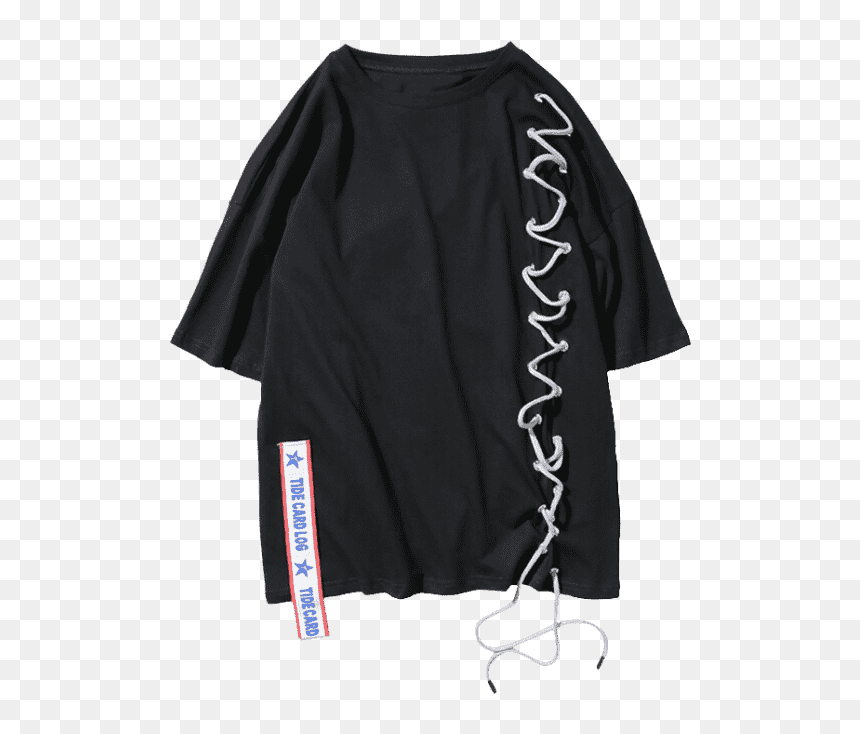 T-shirt, HD Png Download - black lace ribbon png