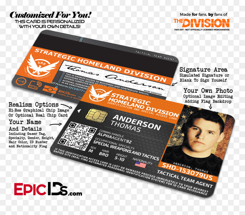 Strategic Homeland Division, HD Png Download - id card png