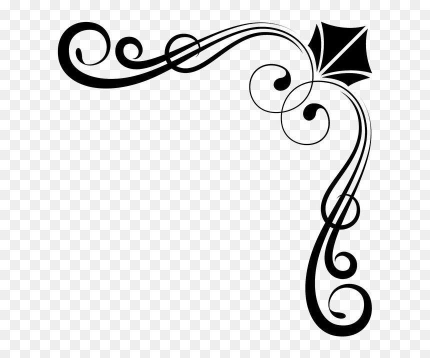 Esquinas Para Marcos Png, Transparent Png - filigree line png