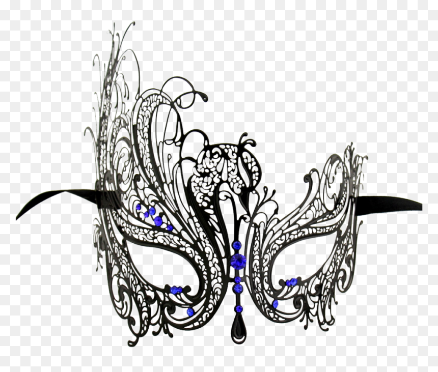His And Hers Masquerade Masks Uk, HD Png Download - filigree line png