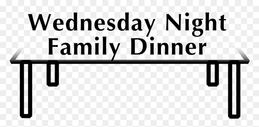 Weds Night Family Dinner Logo Draft1 Bw - Parallel, HD Png Download - weds png