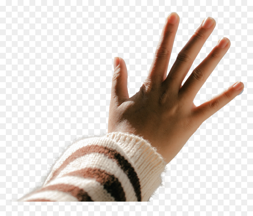 Showing Open Hand Closeup Transparent Background Png - Finger, Png Download - open hand png
