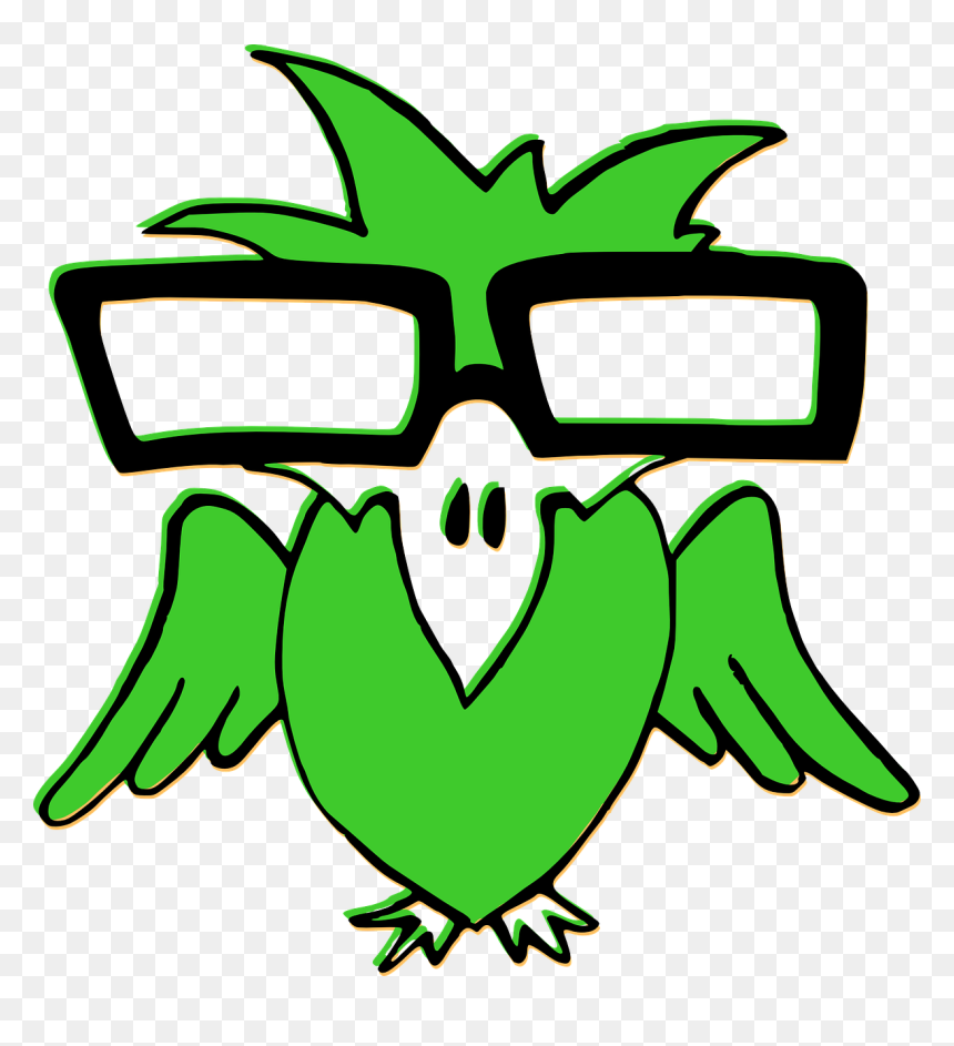 Parrot In Glasses Clipart, HD Png Download - nerd png