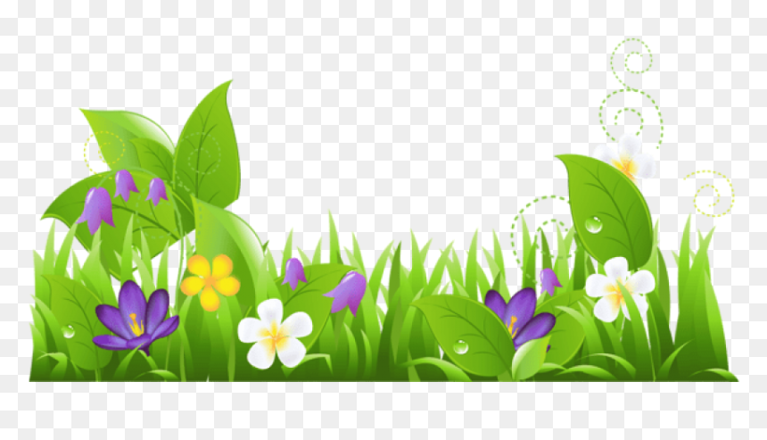 Free Png Grass And Flowers Png Images Transparent - Flower Grass Clipart Png, Png Download - grass field png