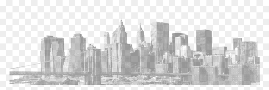 Fade New York Skyline , Png Download - New York Black And White Tattoo, Transparent Png - skyline png