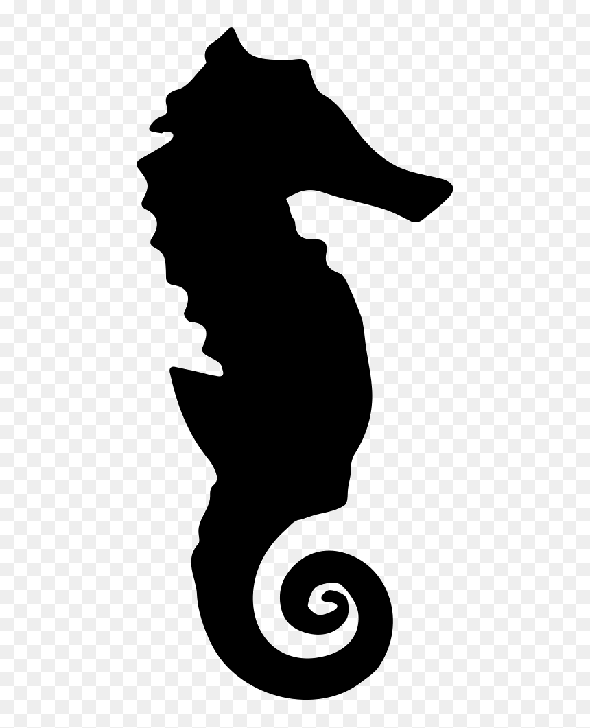 Seahorse Silhouette - Silhouette Sea Horse Png, Transparent Png - seahorse png