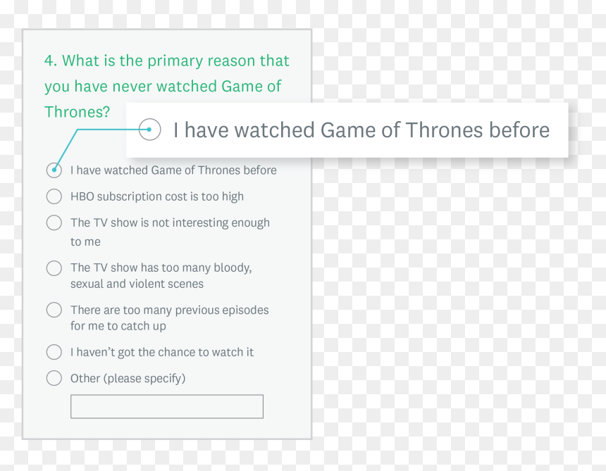 Game Of Thrones Question Without Skip Logic , Png Download - Skip Question In Questionnaire, Transparent Png - logic png