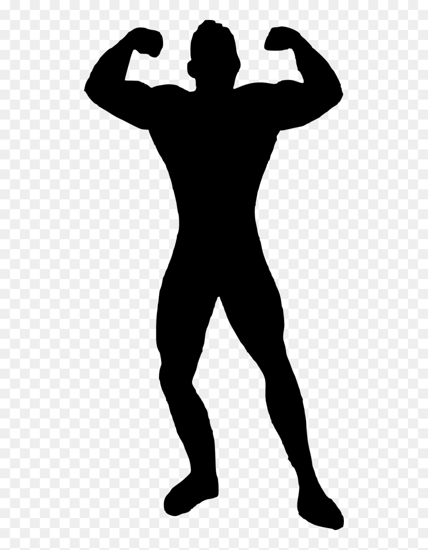 Muscle Png Pic - Muscle Man Silhouette Png, Transparent Png - muscle png